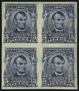 Sale 1096, Lot 555, 1906-08 Issue Imperforates and Coils (Scott 314A-322)