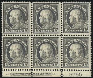 Sale 1096, Lot 658, 1912-14 Washington-Franklin Issue (Scott 405-423D)