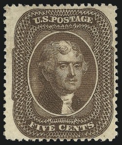 Sale 1096, Lot 71, 5c-10c 1857-60 Issue (Scott 27-35)