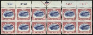 Sale 1096, Lot 815, Air Post with Inverted Jenny, Position 69 (Scott C1-C3a)