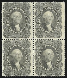 Sale 1096, Lot 85, 12c-90c 1857-60 Issue (Scott 36-39)