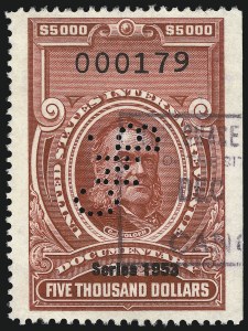 Sale 1096, Lot 999, 1898 Spanish-American War, Documentary, Proprietary Revenue Issues