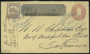Sale 1100, Lot 196, Transcontinental and Virginia City Pony Express