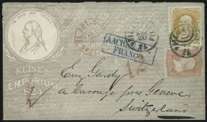 Sale 1100, Lot 214, Postal History: Stamped Covers
