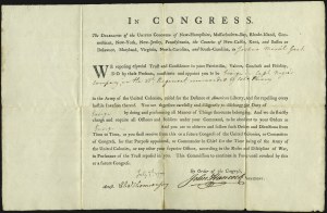 Sale 1106, Lot 3001, John Hancock Singed Document