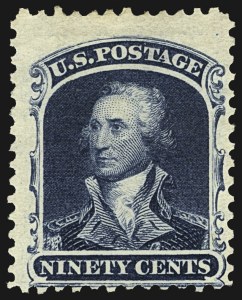 Sale 1107, Lot 116, 1875 Reprint of 1857-60 Issue (Scott 40-47), 90c Deep Blue, Reprint (47) Sale 1107, Lot 116, 1875 Reprint of 1857-60 Issue (Scott 40-47)