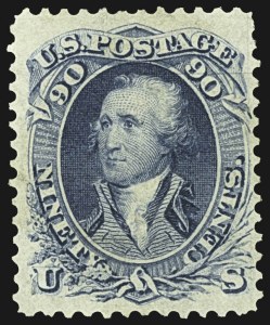 Sale 1107, Lot 130, 1861-66 Issue (Scott 56-78), 90c Blue (72) Sale 1107, Lot 130, 1861-66 Issue (Scott 56-78)