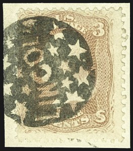 Sale 1107, Lot 150, Fancy Cancellations: Off Cover