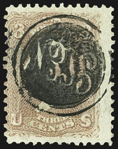 Sale 1107, Lot 160, Fancy Cancellations: Off Cover