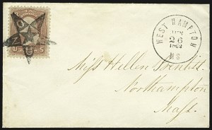 Sale 1107, Lot 165, Fancy Cancellations: On Cover