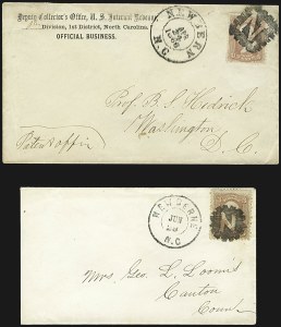 Sale 1107, Lot 168, Fancy Cancellations: On Cover