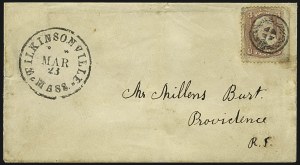 Sale 1107, Lot 169, Fancy Cancellations: On Cover
