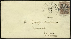 Sale 1107, Lot 176, Fancy Cancellations: On Cover