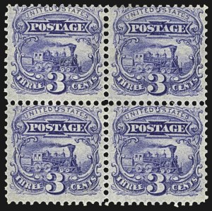 Sale 1107, Lot 232, 1869 Pictorial Issue and R-Issue (Scott 112-131), 3c Ultramarine (114) Sale 1107, Lot 232, 1869 Pictorial Issue and R-Issue (Scott 112-131)