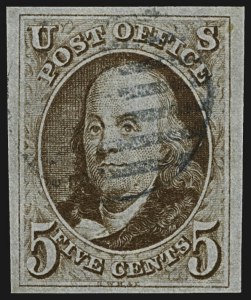 Sale 1107, Lot 25, 1847 Issue (Scott 1-2)