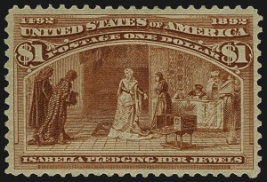 Sale 1107, Lot 329, 50c-$5.00 1893 Columbian Issue (Scott 240-245)