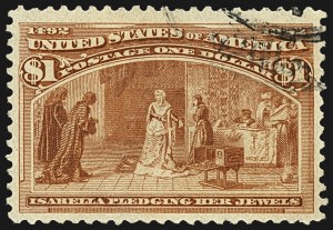 Sale 1107, Lot 330, 50c-$5.00 1893 Columbian Issue (Scott 240-245)