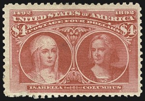 Sale 1107, Lot 332, 50c-$5.00 1893 Columbian Issue (Scott 240-245)