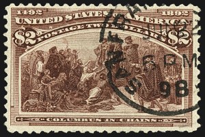 Sale 1107, Lot 335, 50c-$5.00 1893 Columbian Issue (Scott 240-245)