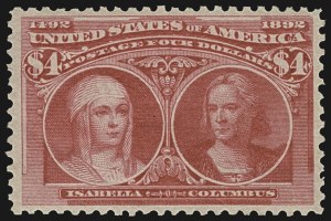 Sale 1107, Lot 341, 50c-$5.00 1893 Columbian Issue (Scott 240-245)