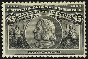 Sale 1107, Lot 343, 50c-$5.00 1893 Columbian Issue (Scott 240-245)