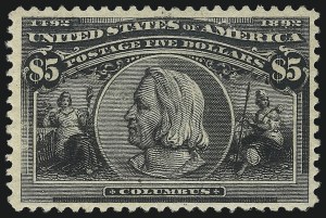 Sale 1107, Lot 344, 50c-$5.00 1893 Columbian Issue (Scott 240-245)