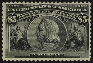 Sale 1107, Lot 345, 50c-$5.00 1893 Columbian Issue (Scott 240-245)