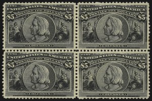 Sale 1107, Lot 346, 50c-$5.00 1893 Columbian Issue (Scott 240-245)