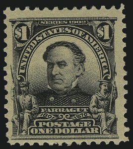 Sale 1107, Lot 411, 1902-08 Issues (Scott 300-320), $1.00 Black (311) Sale 1107, Lot 411, 1902-08 Issues (Scott 300-320)