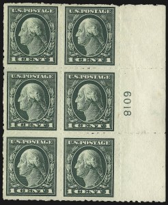 Sale 1107, Lot 457, 1912-15 Washington-Franklin Issue (Scott 405-491)