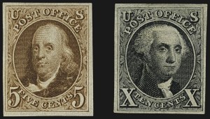 Sale 1107, Lot 46, 1875 Reproduction of 1847 Issue (Scott 3-4)