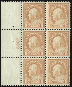 Sale 1107, Lot 483, 1912-15 Washington-Franklin Issue (Scott 405-491)
