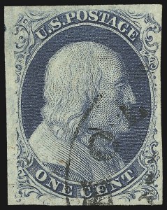 Sale Number 1107, Lot Number 58, 1851-56 Issue (Scott 5-17) Sale Number 1107, Lot Number 58, 1851-56 Issue (Scott 5-17)