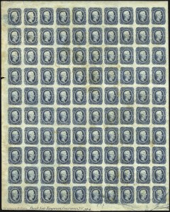 Sale 1107, Lot 732, Confederate States, Full Panes