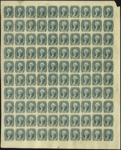 Sale 1107, Lot 735, Confederate States, Full Panes