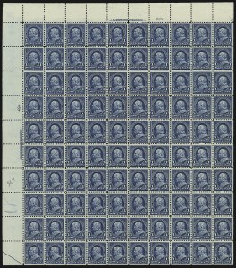 Sale 1107, Lot 747, Complete Sheets and Panes