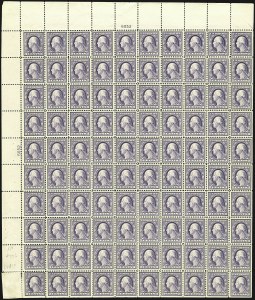 Sale 1107, Lot 754, Complete Sheets and Panes