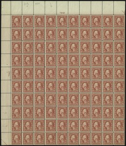 Sale 1107, Lot 765, Complete Sheets and Panes