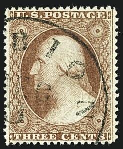 Sale Number 1108, Lot Number 25, 1857-60 Issue (Scott 18-39) Sale Number 1108, Lot Number 25, 1857-60 Issue (Scott 18-39)