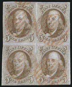 Sale 1109, Lot 314, 5c 1847 Issue, Off-Cover (Scott 1)