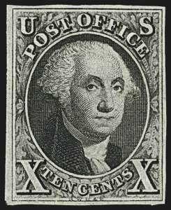 Sale 1109, Lot 315, 10c 1847 Issue, Off-Cover (Scott 2)