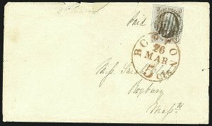 Sale 1109, Lot 344, 5c 1847 Issue, On-Cover (Scott 1)
