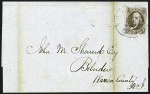 Sale 1109, Lot 347, 5c 1847 Issue, On-Cover (Scott 1)