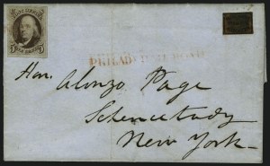 Sale 1109, Lot 352, 5c 1847 Issue, On-Cover, Cont. (Scott 1)