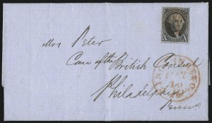 Sale 1109, Lot 367, 10c 1847 Issue, On-Cover (Scott 2)