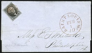 Sale 1109, Lot 369, 10c 1847 Issue, On-Cover (Scott 2)