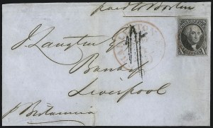 Sale 1109, Lot 375, 10c 1847 Issue, On-Cover (Scott 2)