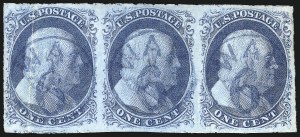 Sale 1109, Lot 384, 1c 1851-56 Issue, Off-Cover, Plate One Early (Scott 7-8A)