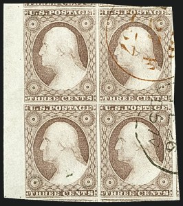 Sale 1109, Lot 419, 3c 1851-56 Issue, Off-Cover (Scott 10-11A)