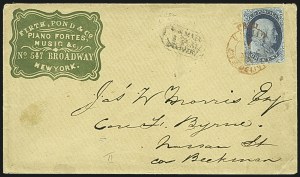 Sale 1109, Lot 441, 1c 1851-56 Issue, On-Cover (Scott 7-9)